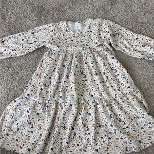 Kids Casual Dress with Multicolor Pattern